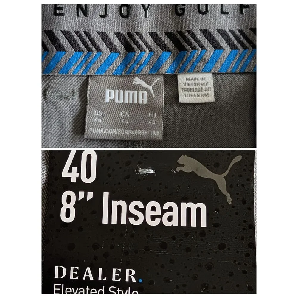 PUMA Dealer Golf Shorts Size 40 Gray 8